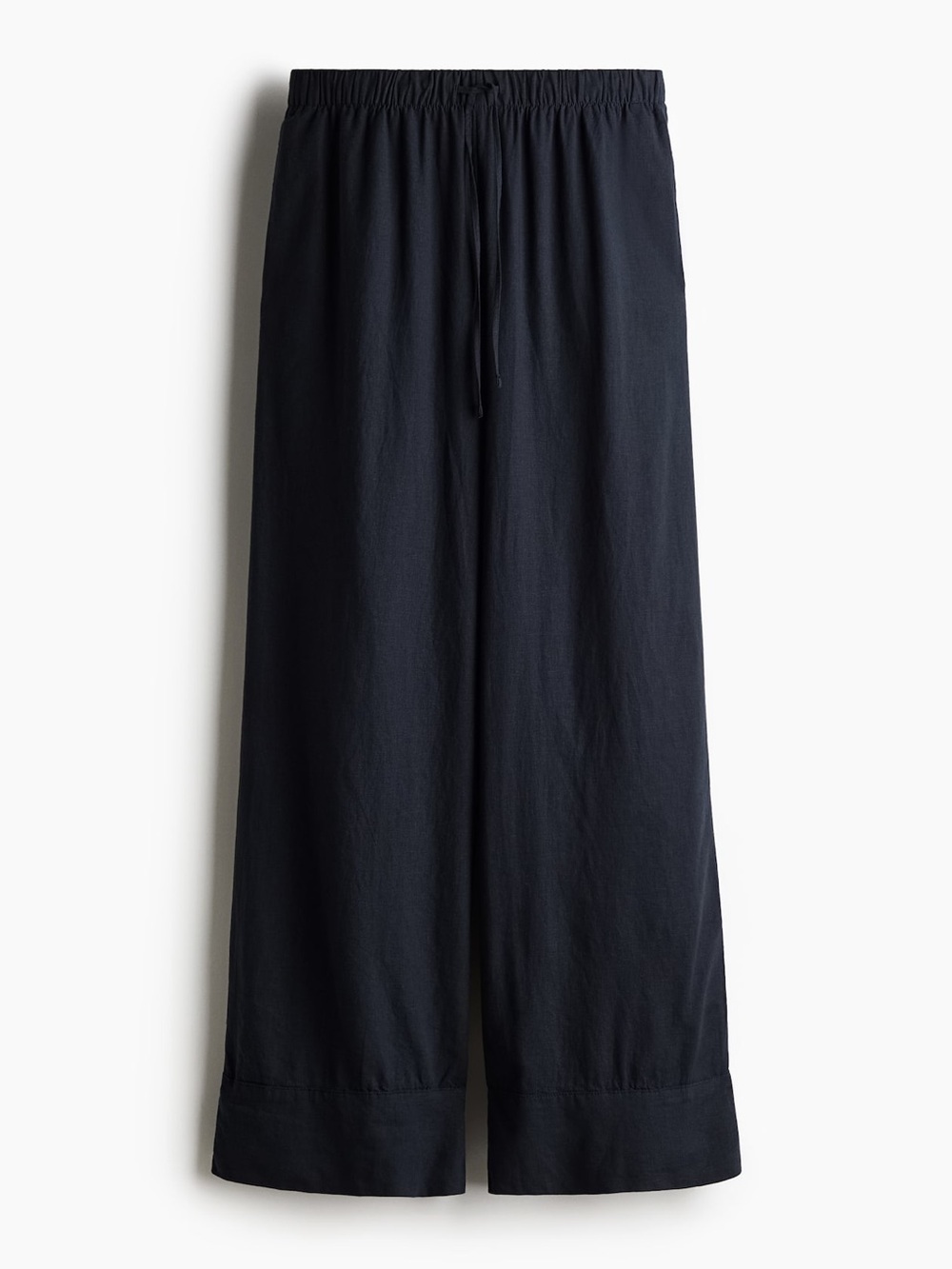 H&M Black Lightweight Wide-Leg Drawstring Pants